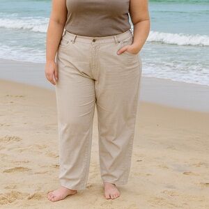 Ruby Rd | Casual Linen-Style Pants | Women’s Size 20W | Cotton/Spandex Blend
